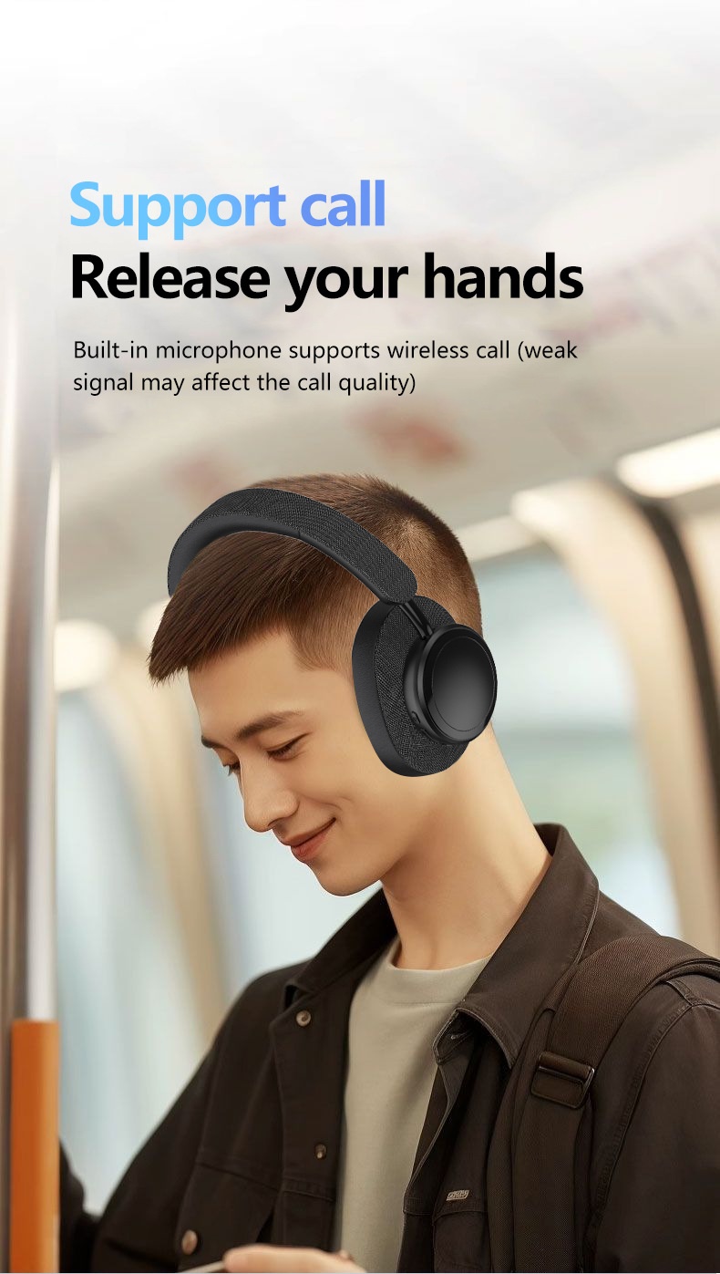 P8560 Titanium Driver Wireless Over-Ear Headphones, Bluetooth 5.3, 12H Playtime, Memory Foam