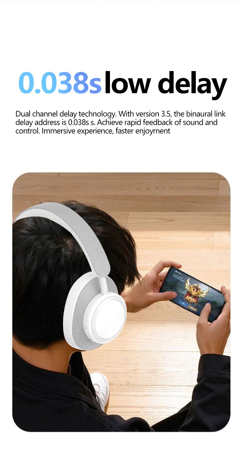 P8560 Titanium Driver Wireless Over-Ear Headphones, Bluetooth 5.3, 12H Playtime, Memory Foam