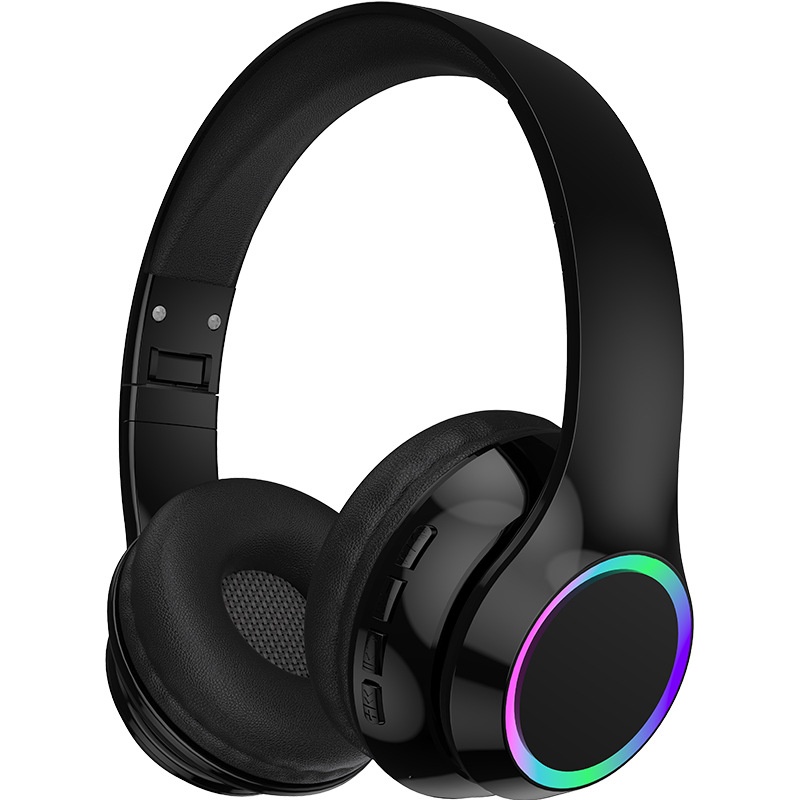P102 RGB Light Wireless Over-Ear Headphones, Bluetooth 5.3, 40mm Drivers, Low Latency