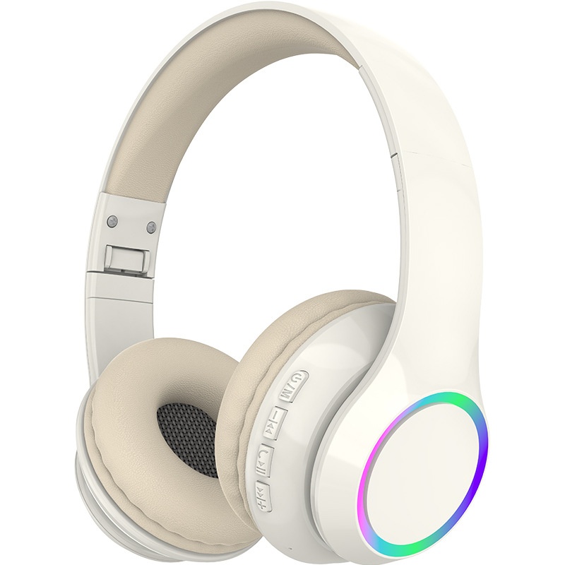 P102 RGB Light Wireless Over-Ear Headphones, Bluetooth 5.3, 40mm Drivers, Low Latency
