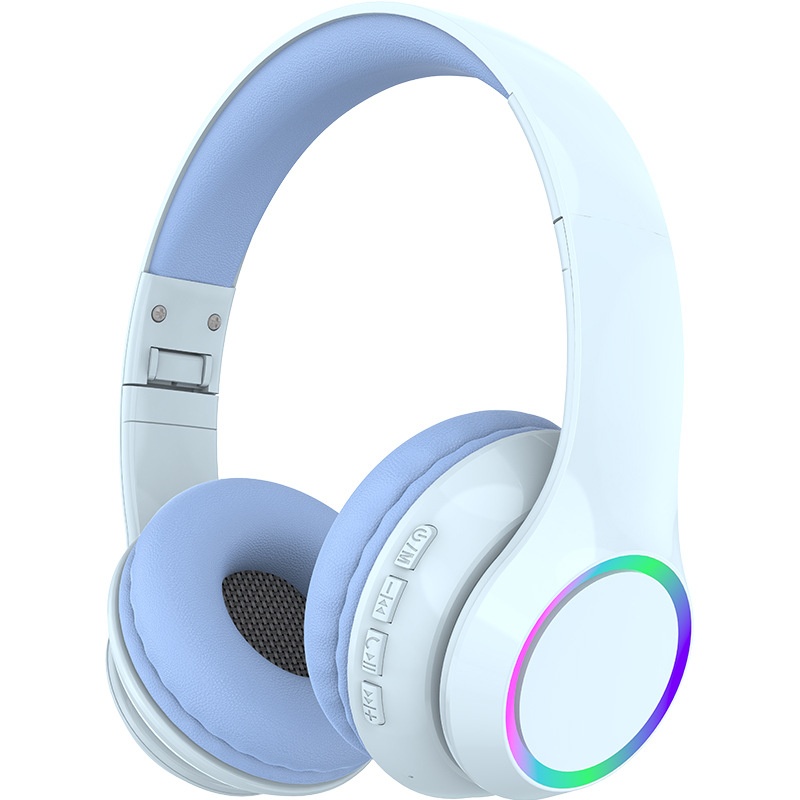 P102 RGB Light Wireless Over-Ear Headphones, Bluetooth 5.3, 40mm Drivers, Low Latency