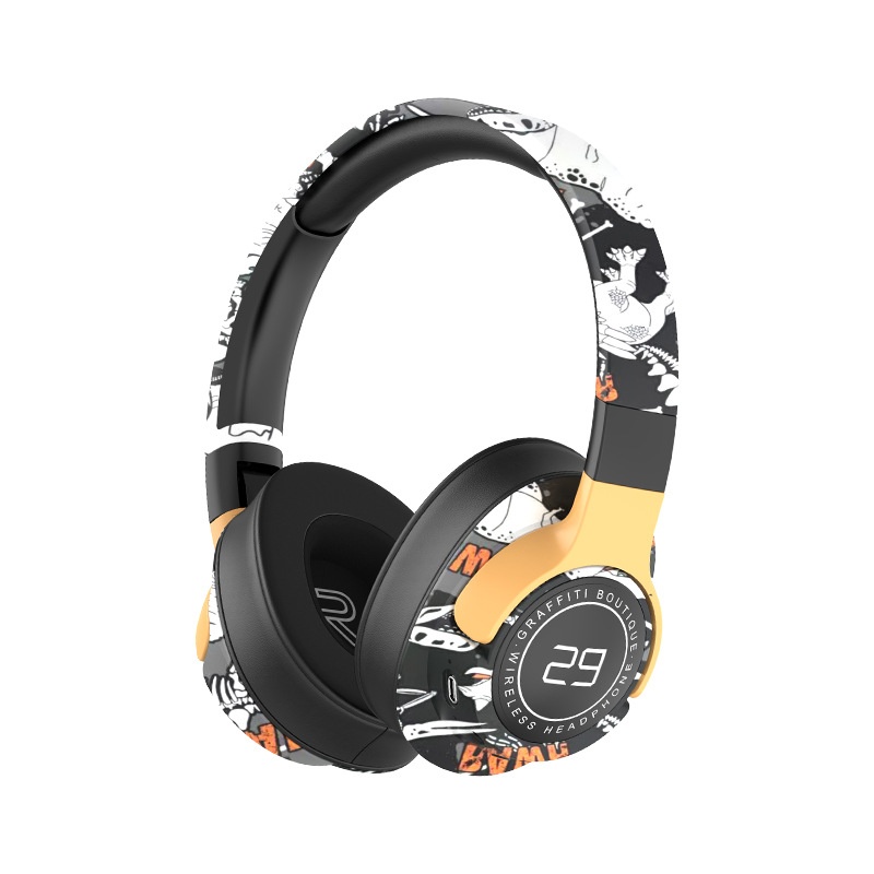 SN29 Graffiti Wireless Over-Ear Headphones, Bluetooth 5.1, 40mm Drivers, 12H Playtime