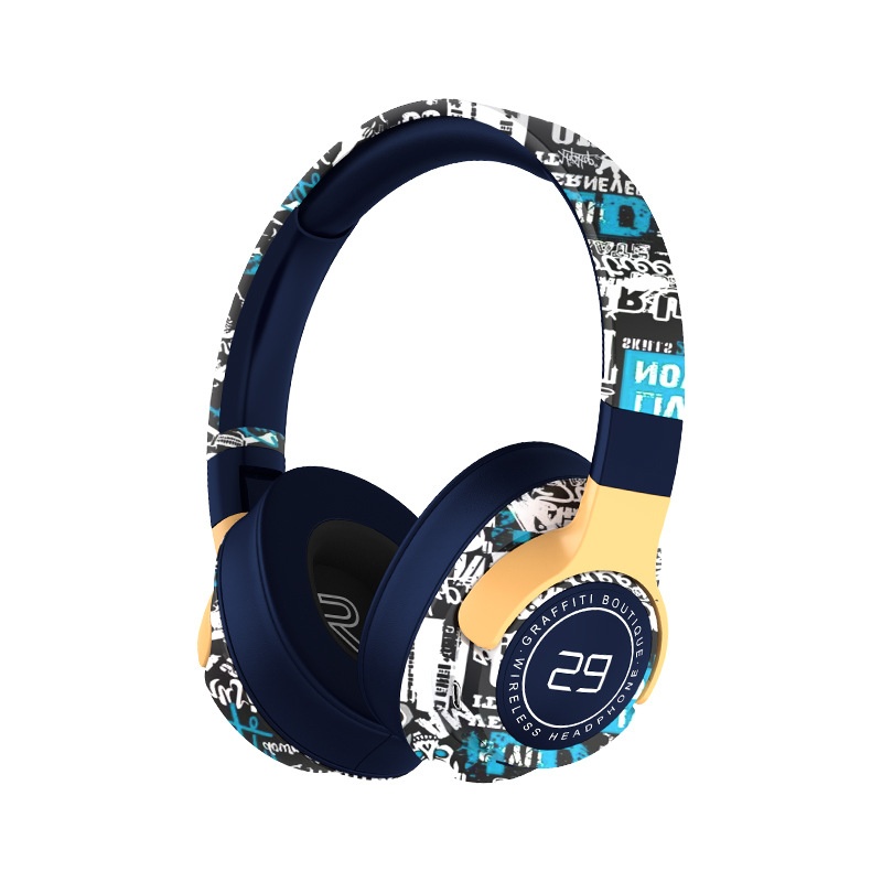 SN29 Graffiti Wireless Over-Ear Headphones, Bluetooth 5.1, 40mm Drivers, 12H Playtime