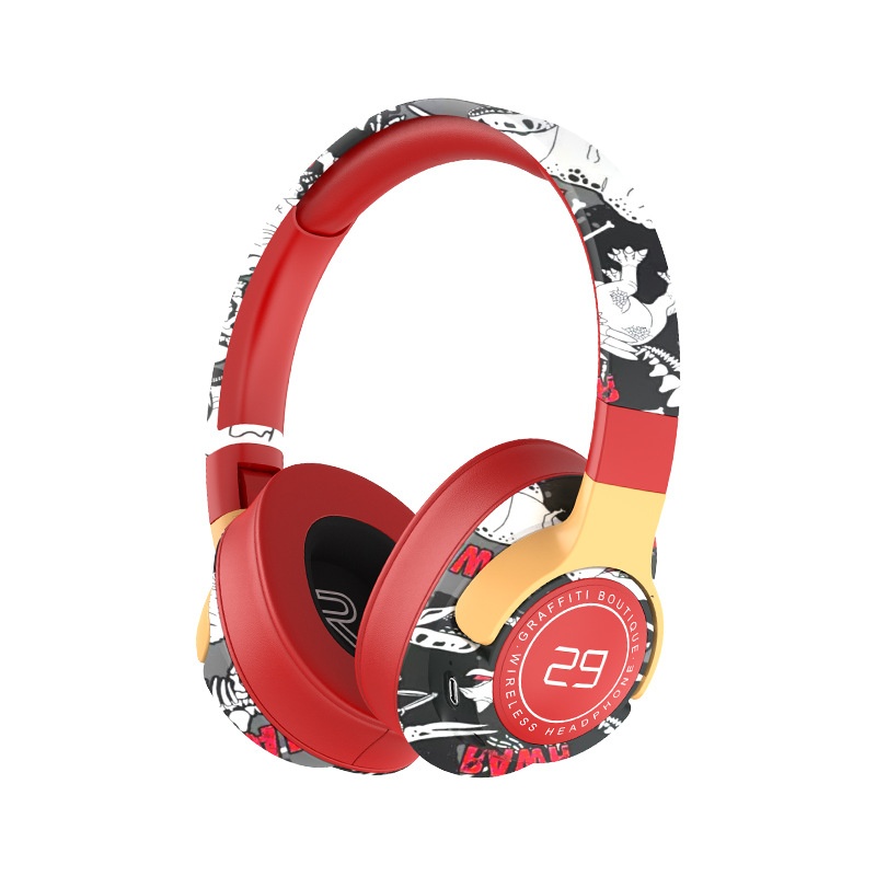 SN29 Graffiti Wireless Over-Ear Headphones, Bluetooth 5.1, 40mm Drivers, 12H Playtime