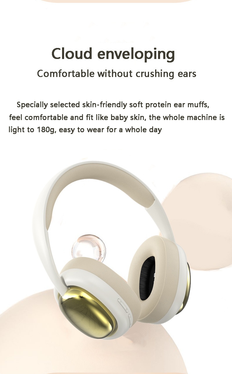 P7236PRO Stereo Wireless Over-Ear Headphones, Bluetooth 5.3, 40mm Drivers, 12H Playtime