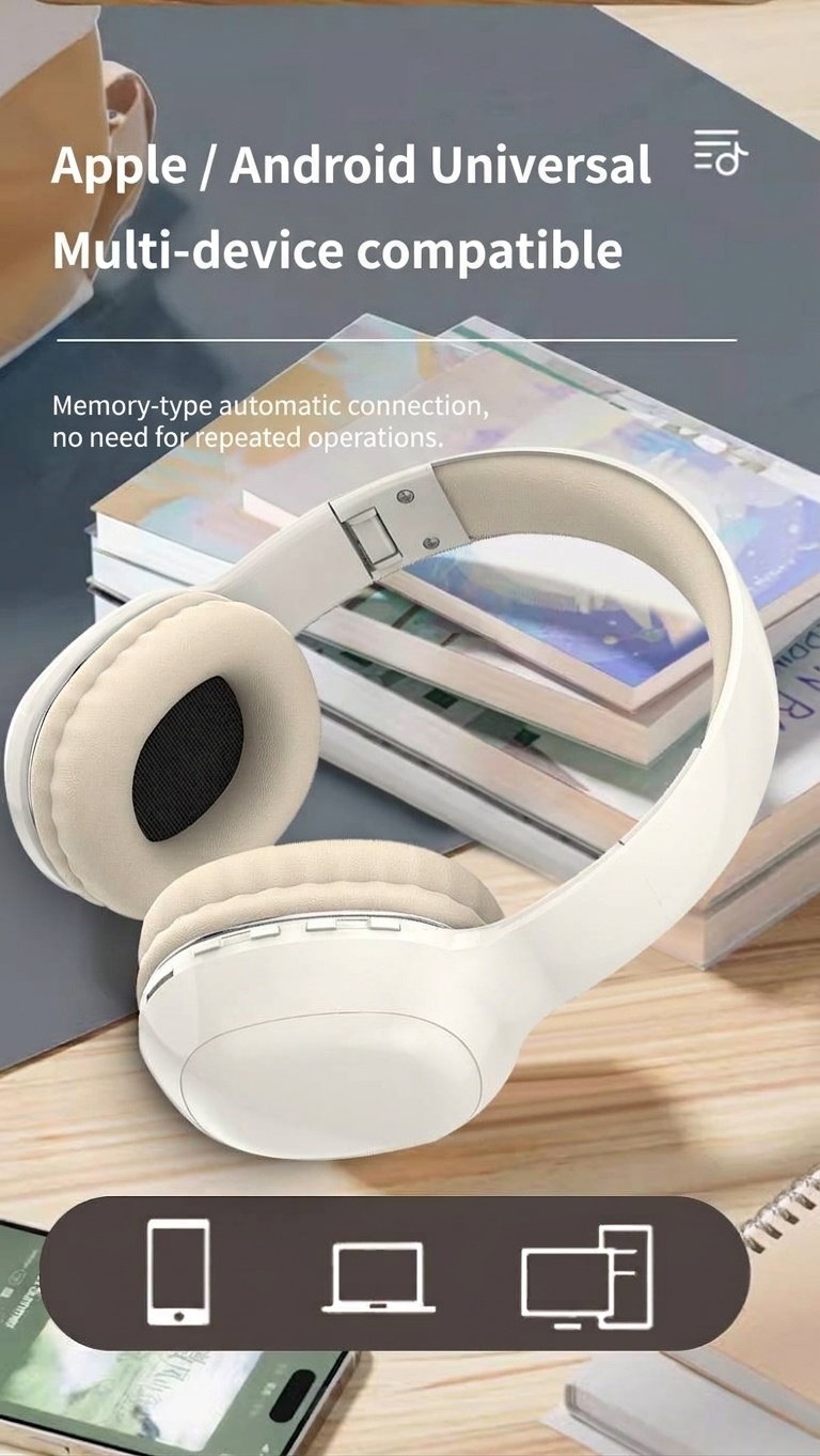 PANGPAI HiFi Wireless Over-Ear Headphones, Bluetooth 5.3, 40mm Drivers, 8H Playtime