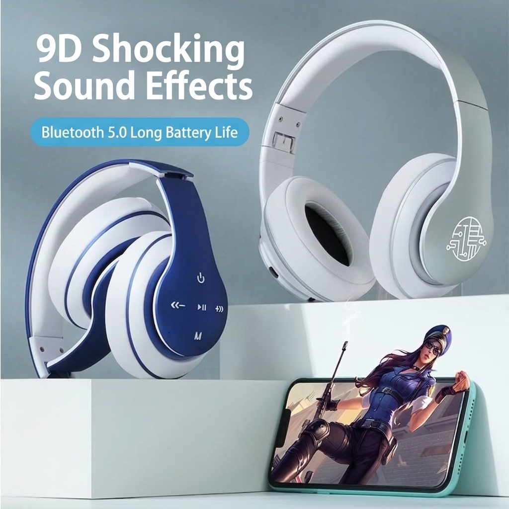 E351 Comfort-Fit Wireless Over-Ear Headphones, Bluetooth 5.0, 40mm Drivers, 10H Playtime