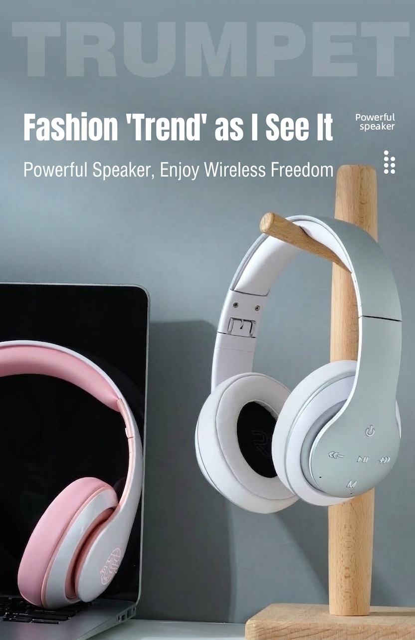E351 Comfort-Fit Wireless Over-Ear Headphones, Bluetooth 5.0, 40mm Drivers, 10H Playtime