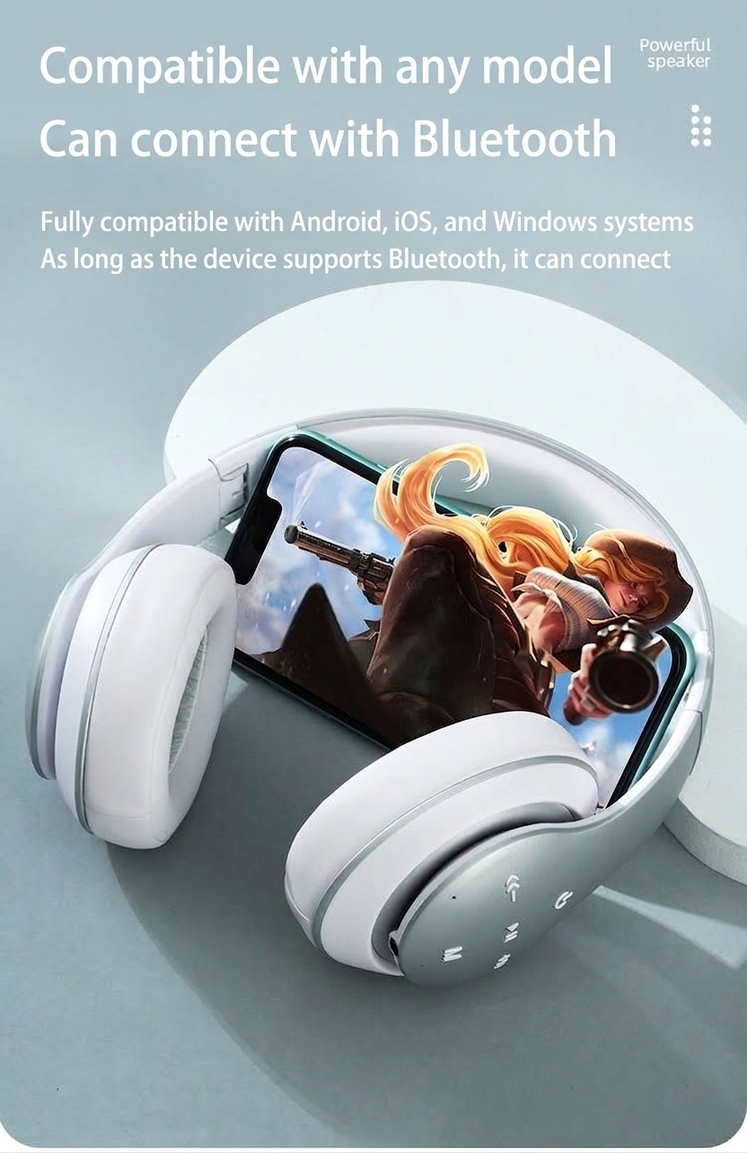 E351 Comfort-Fit Wireless Over-Ear Headphones, Bluetooth 5.0, 40mm Drivers, 10H Playtime