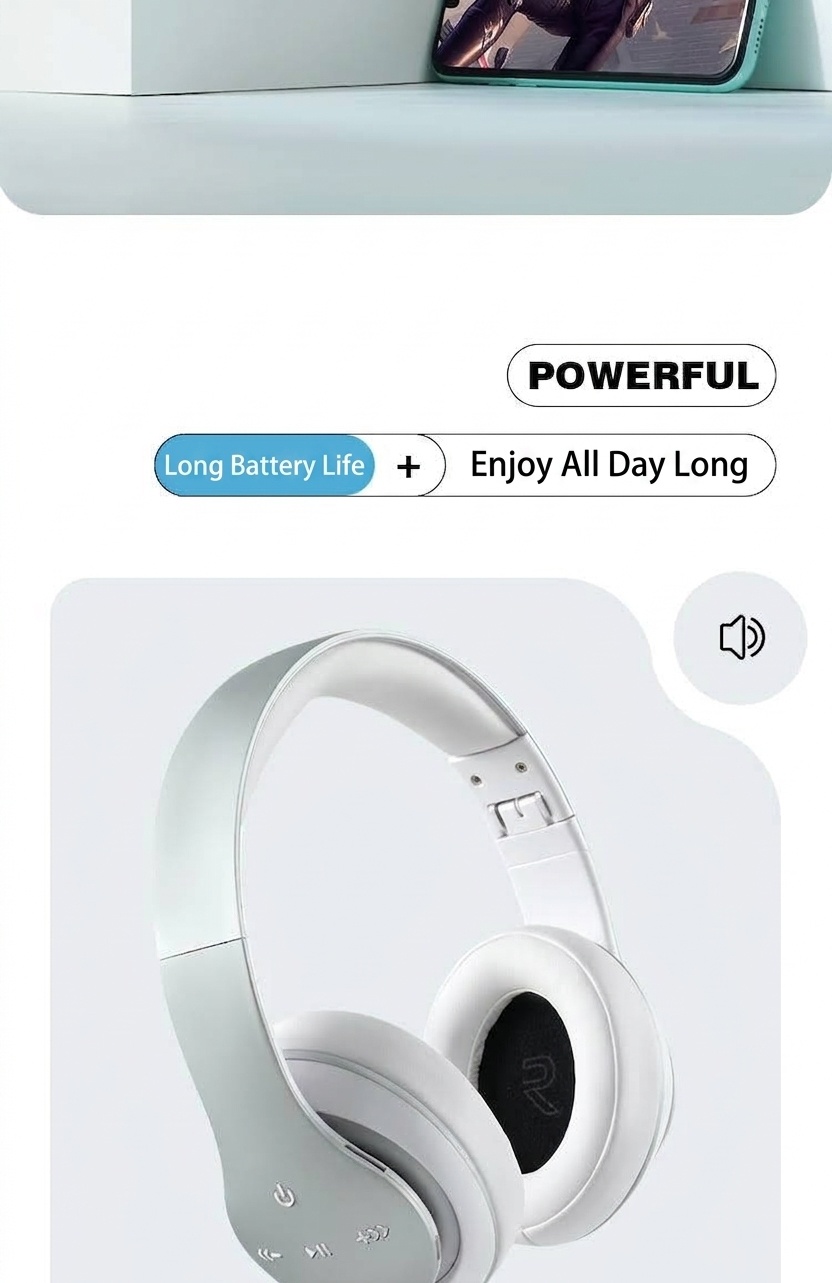 E351 Comfort-Fit Wireless Over-Ear Headphones, Bluetooth 5.0, 40mm Drivers, 10H Playtime