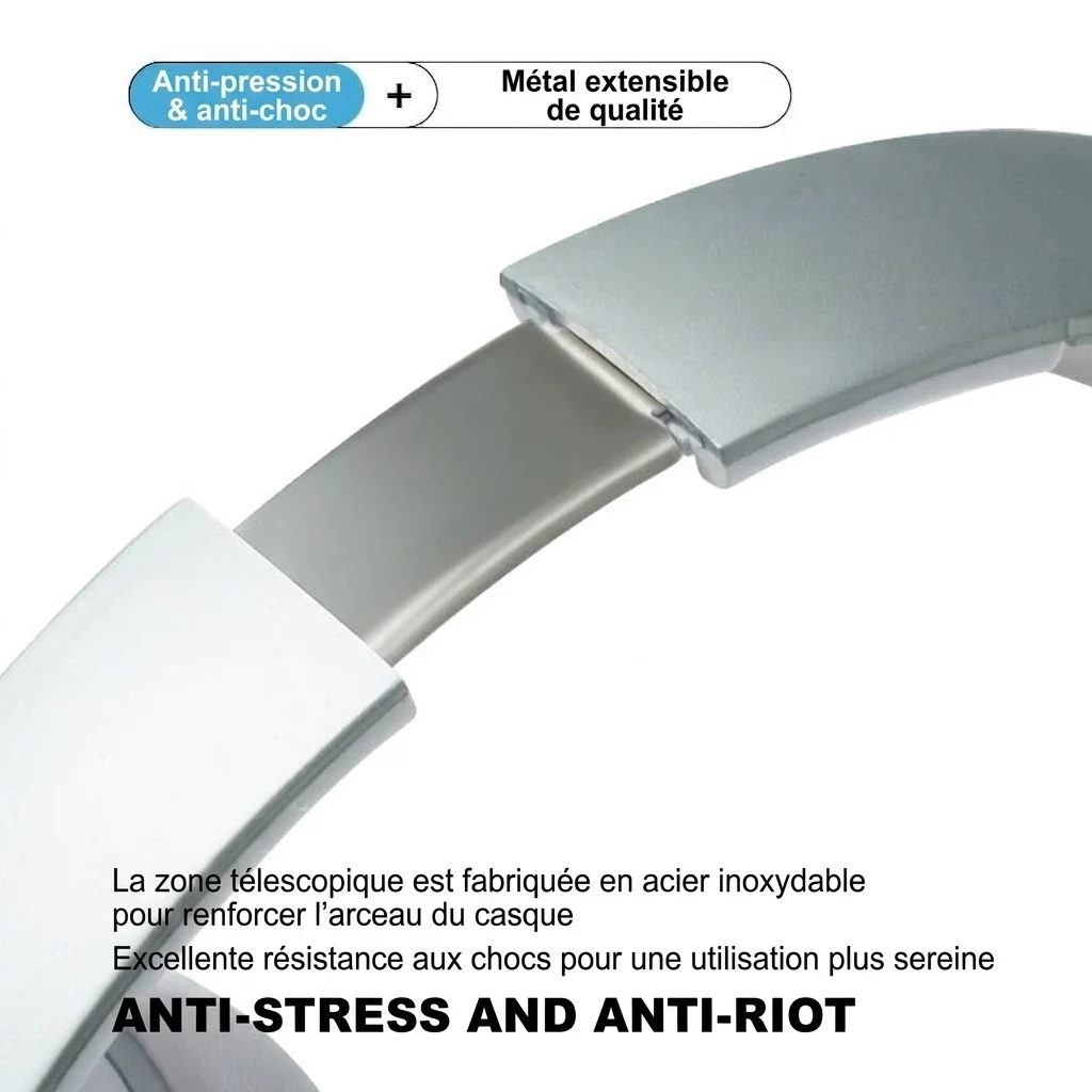 Casque sans fil supra-auriculaire E351 Comfort-Fit, Bluetooth 5.0, haut-parleurs de 40 mm, autonomie de 10 h