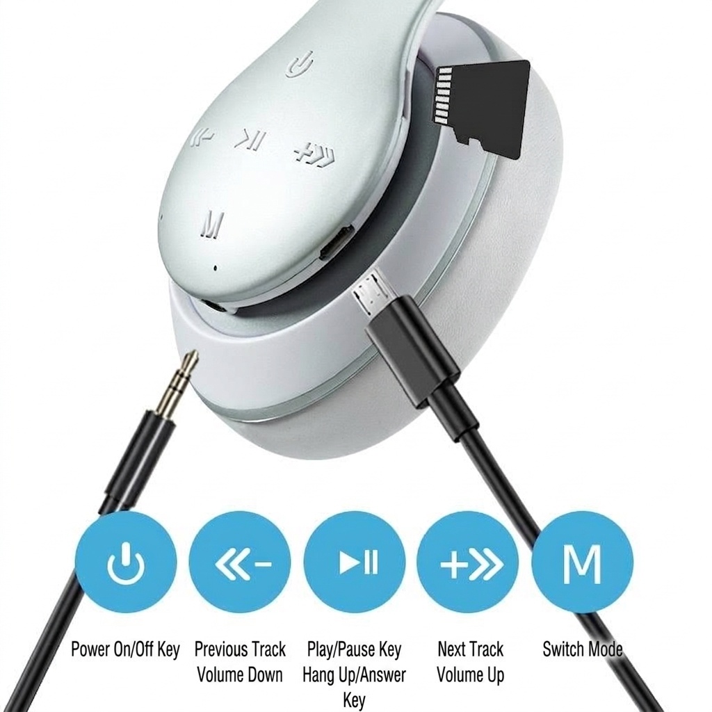 E351 Comfort-Fit Wireless Over-Ear Headphones, Bluetooth 5.0, 40mm Drivers, 10H Playtime