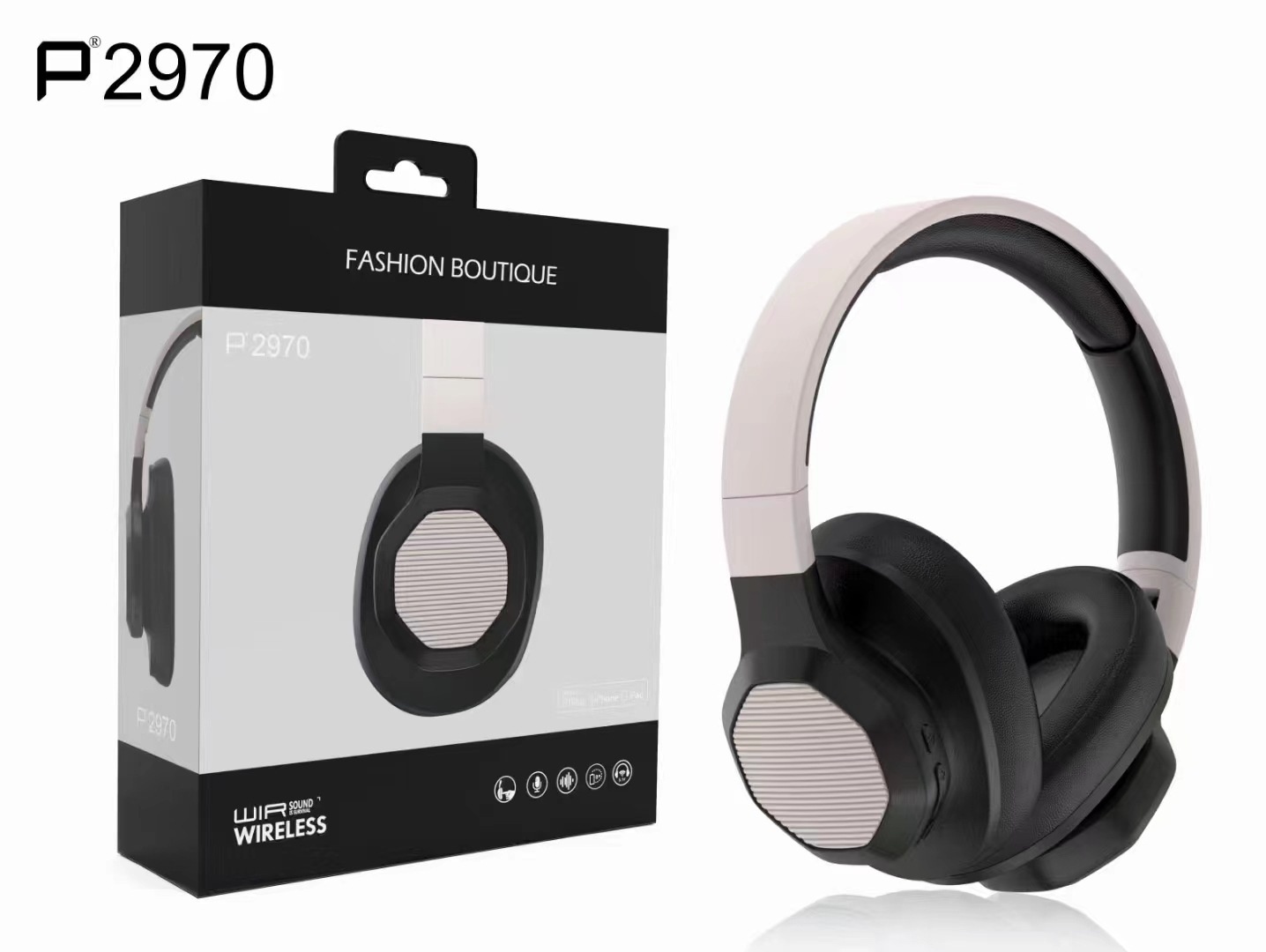 Deep Bass Wireless Over-Ear Headphones, Bluetooth 5.3, 40mm Drivers, 10H Playtime