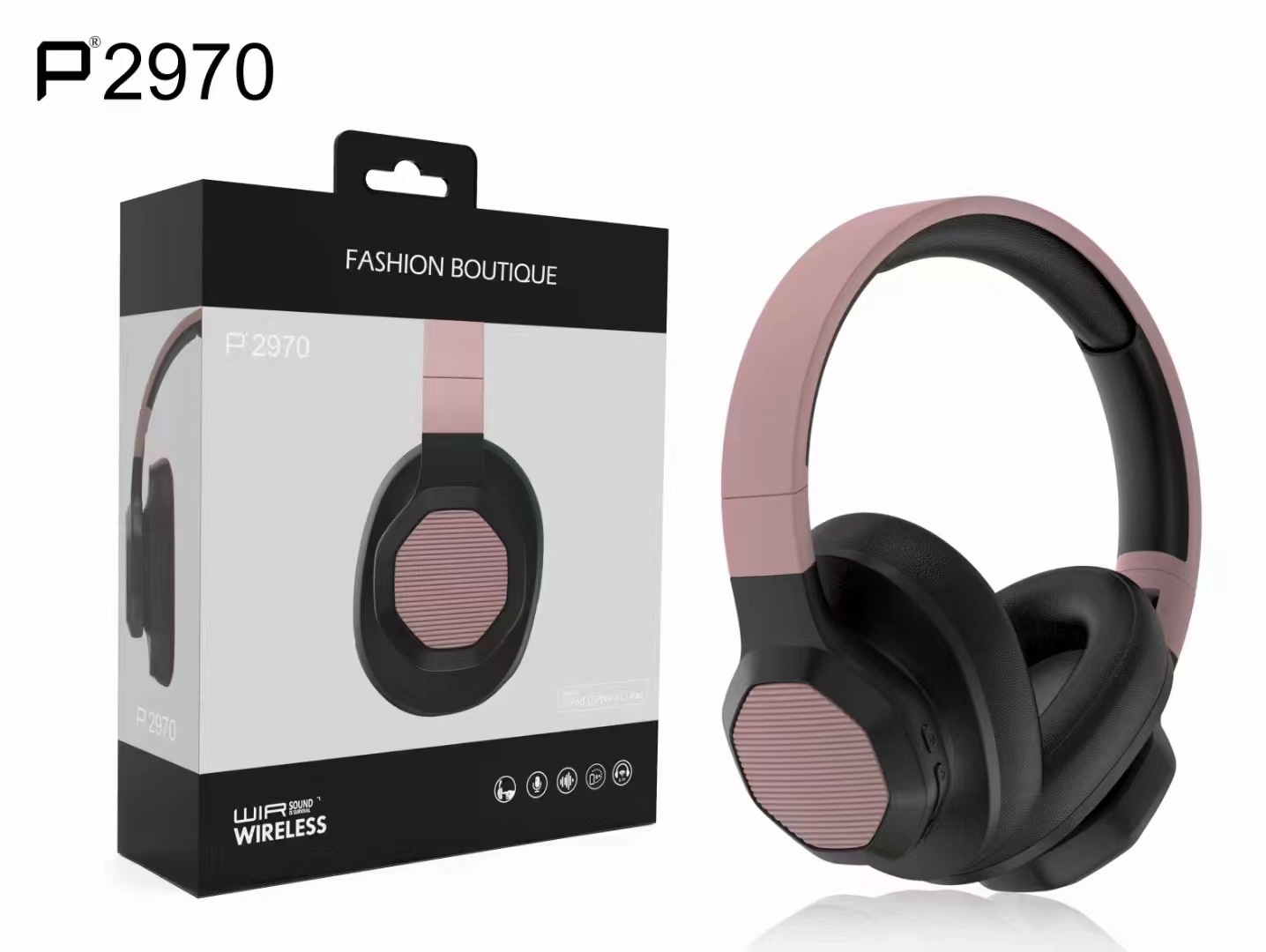 Deep Bass Wireless Over-Ear Headphones, Bluetooth 5.3, 40mm Drivers, 10H Playtime