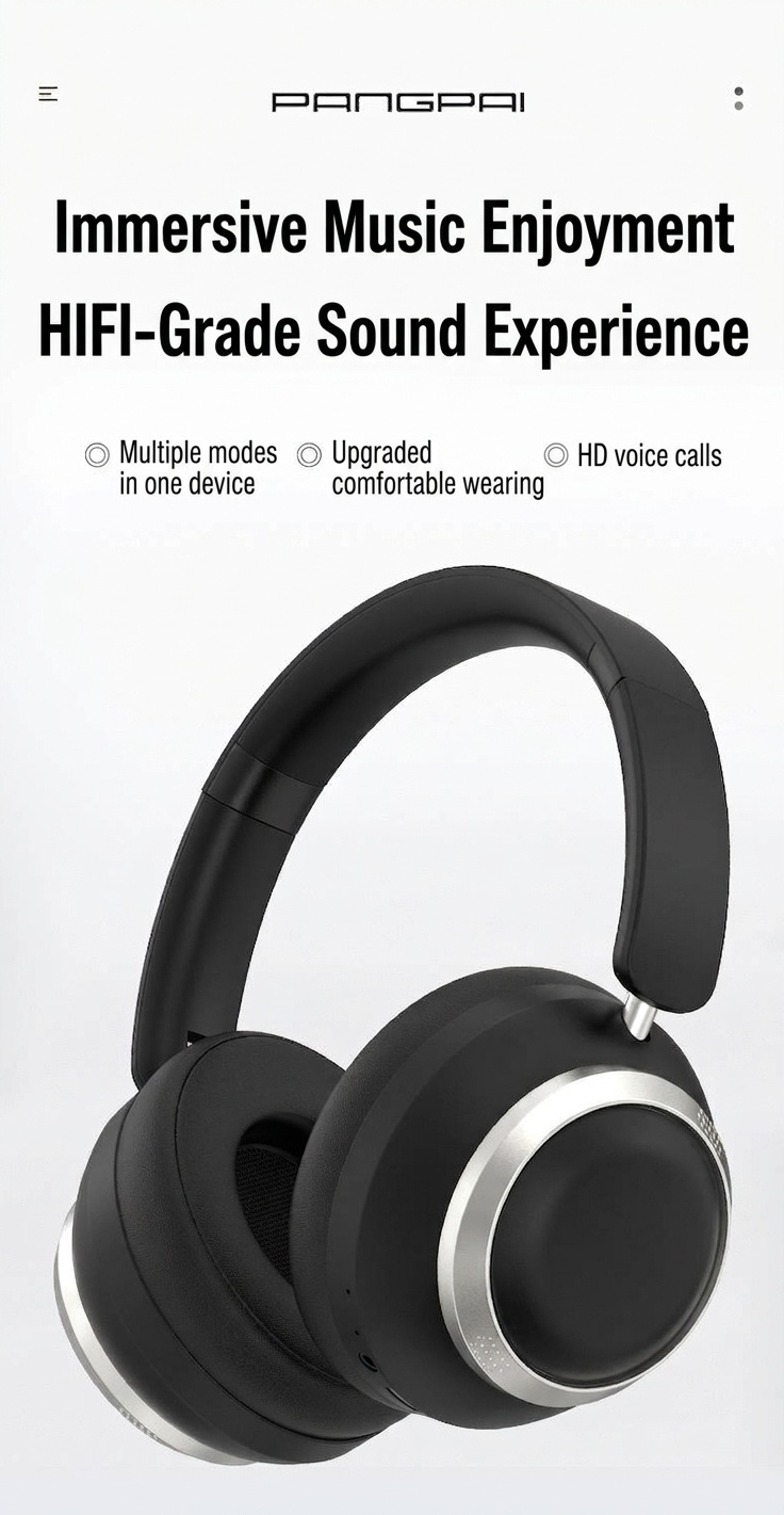 P21 HiFi Stereo Wireless Over-Ear Headphones, Bluetooth 6.0, 40mm Drivers, 8H Playtime