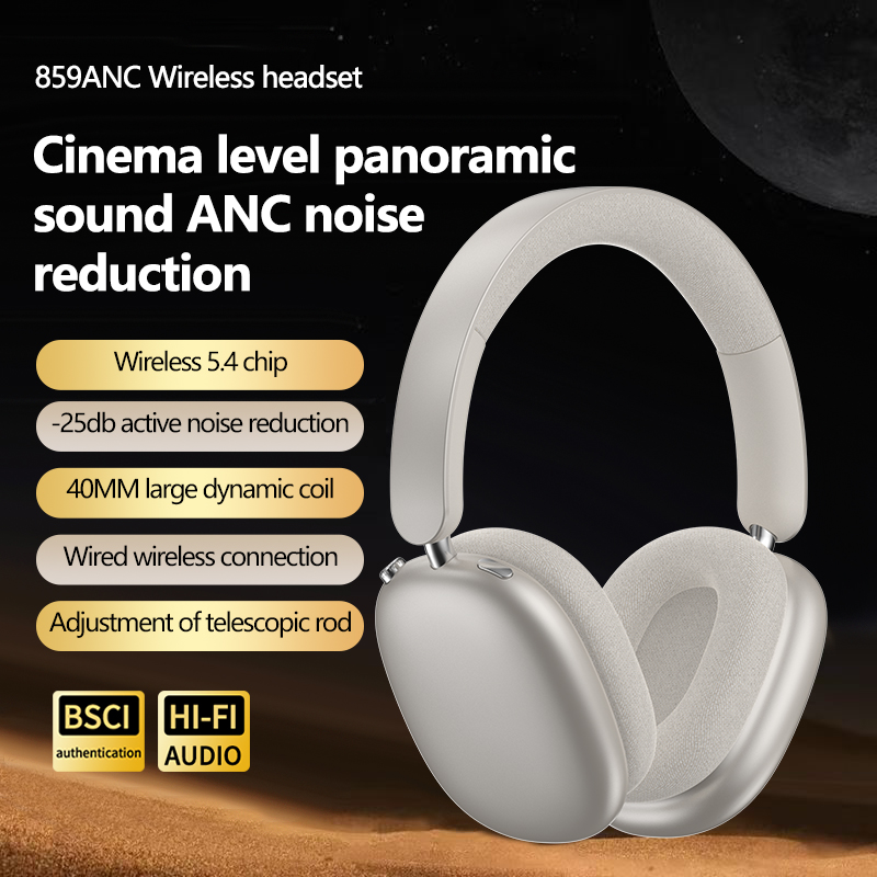 Wireless Over-Ear Noise-Canceling Bluetooth Headphones