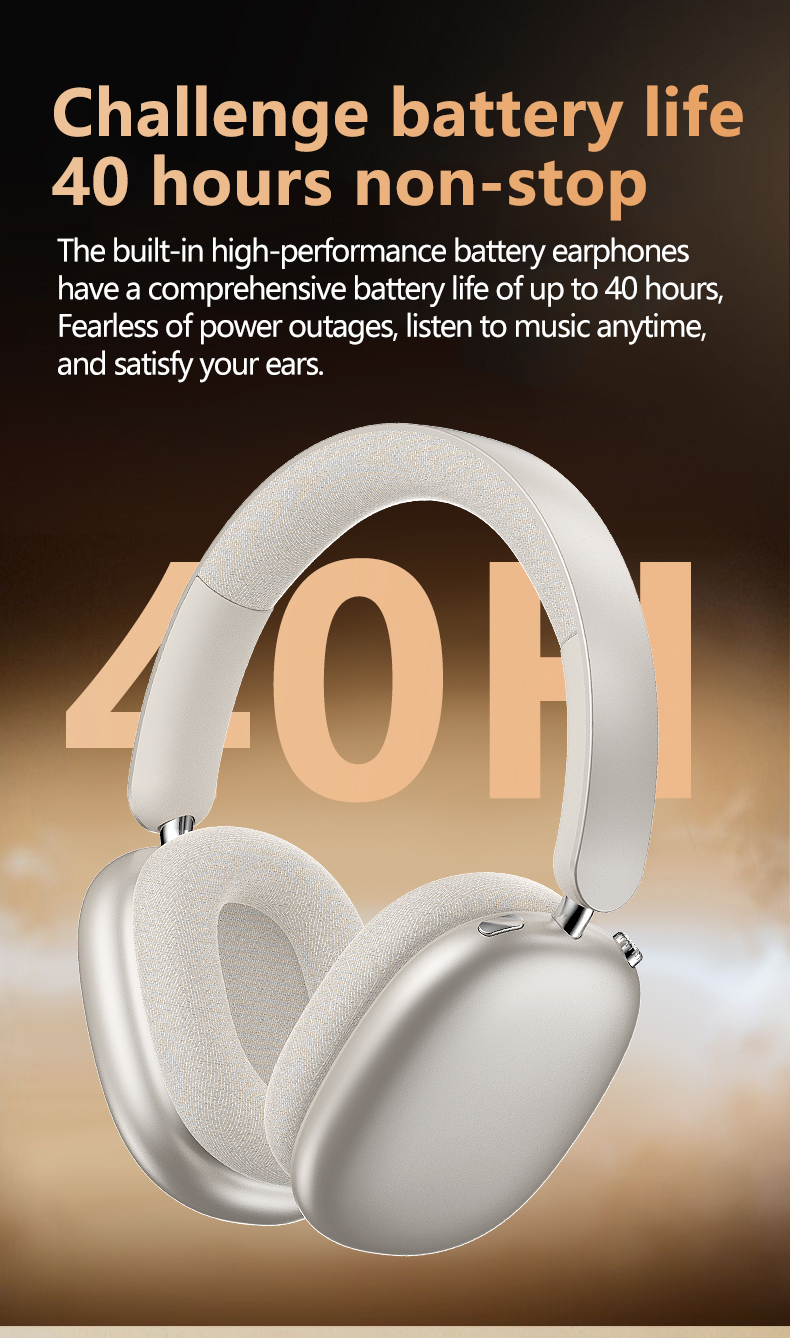 Wireless Over-Ear Noise-Canceling Bluetooth Headphones