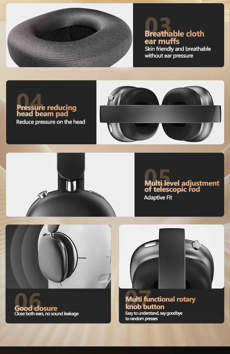 Wireless Over-Ear Noise-Canceling Bluetooth Headphones