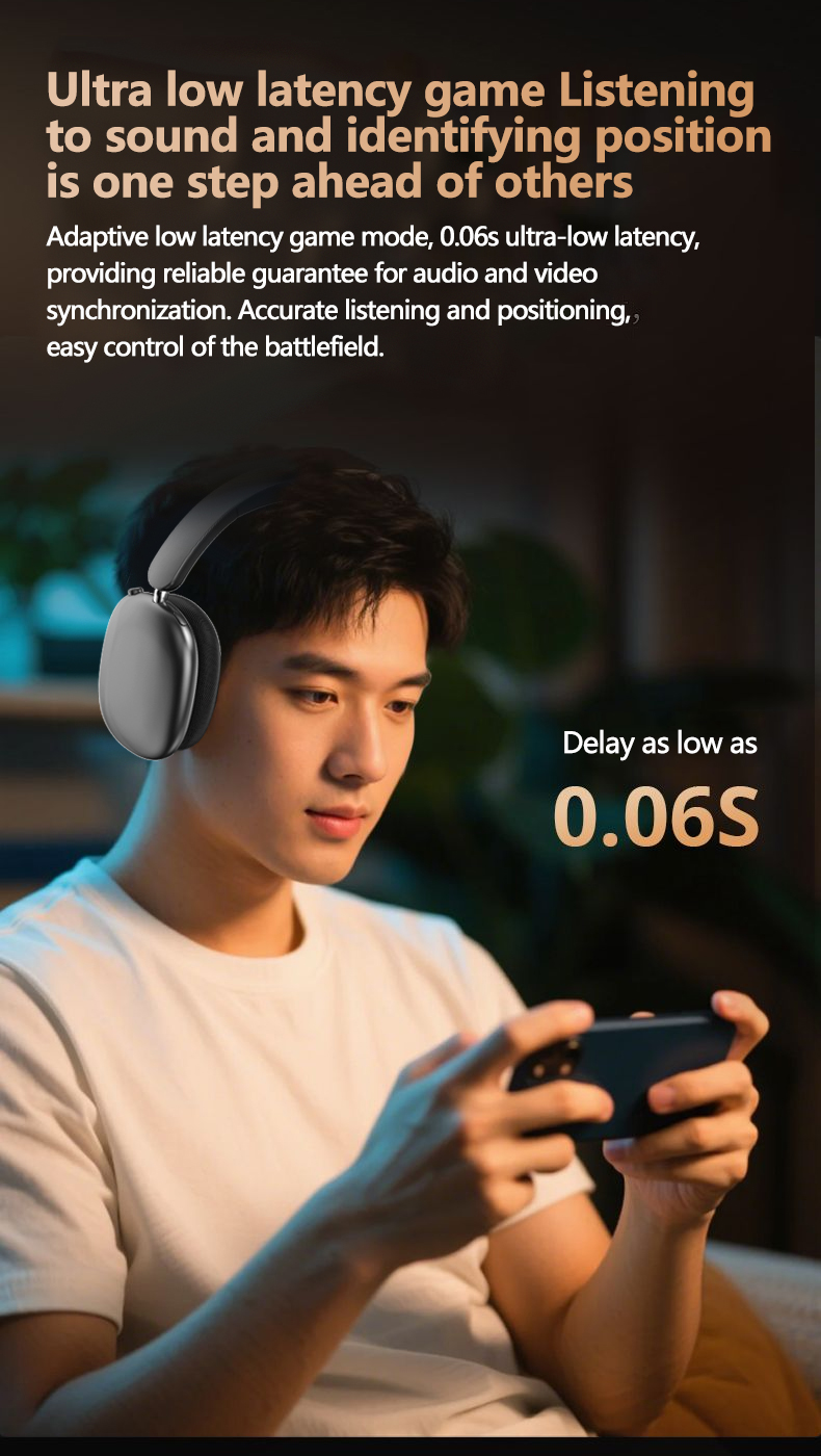 Wireless Over-Ear Noise-Canceling Bluetooth Headphones