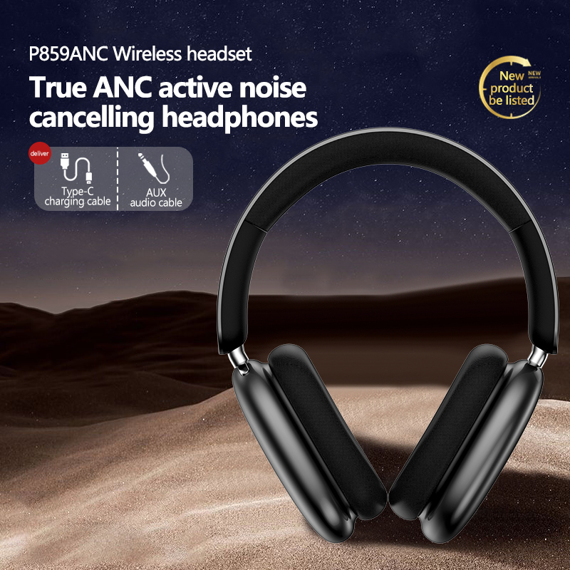 Wireless Over-Ear Noise-Canceling Bluetooth Headphones
