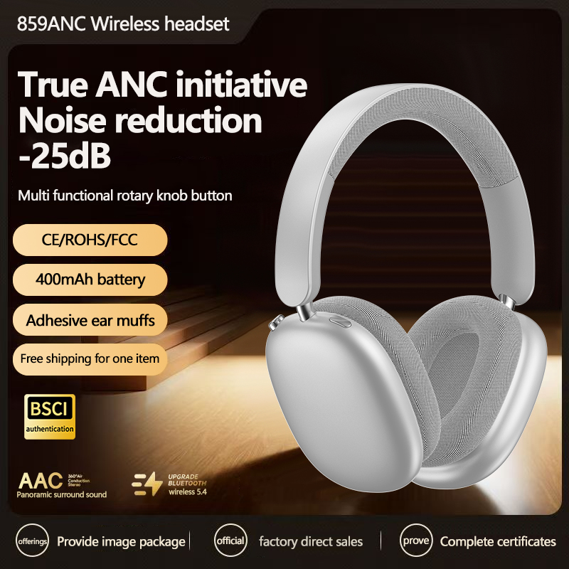 Wireless Over-Ear Noise-Canceling Bluetooth Headphones