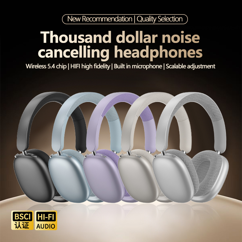 Wireless Over-Ear Noise-Canceling Bluetooth Headphones