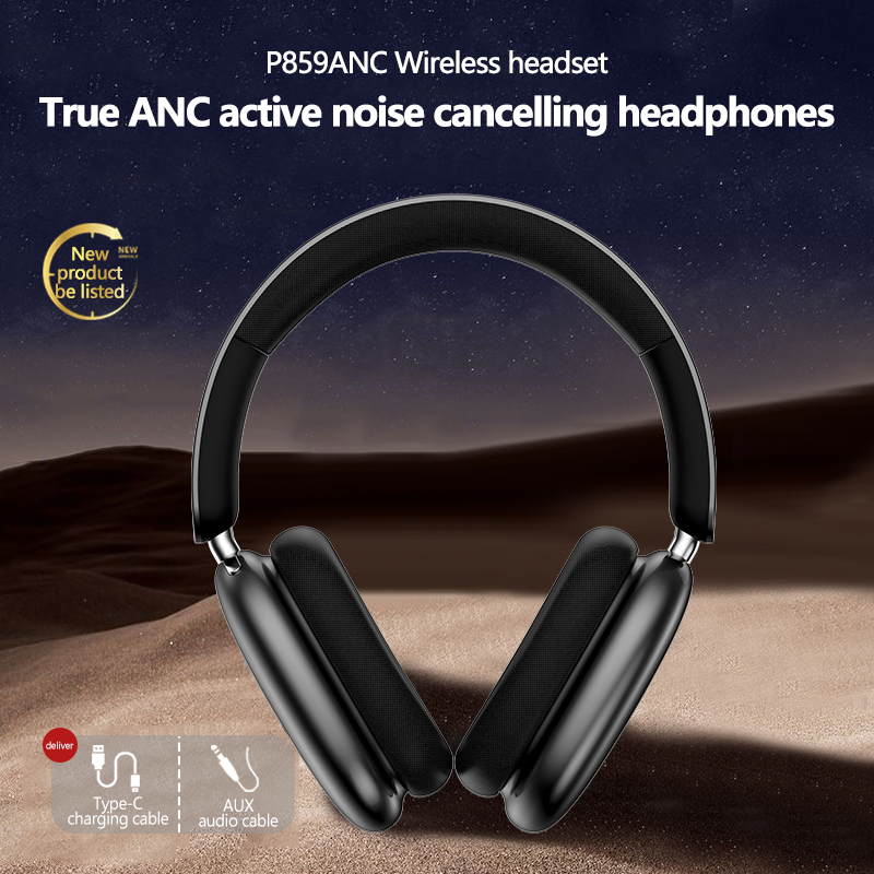 Wireless Over-Ear Noise-Canceling Bluetooth Headphones