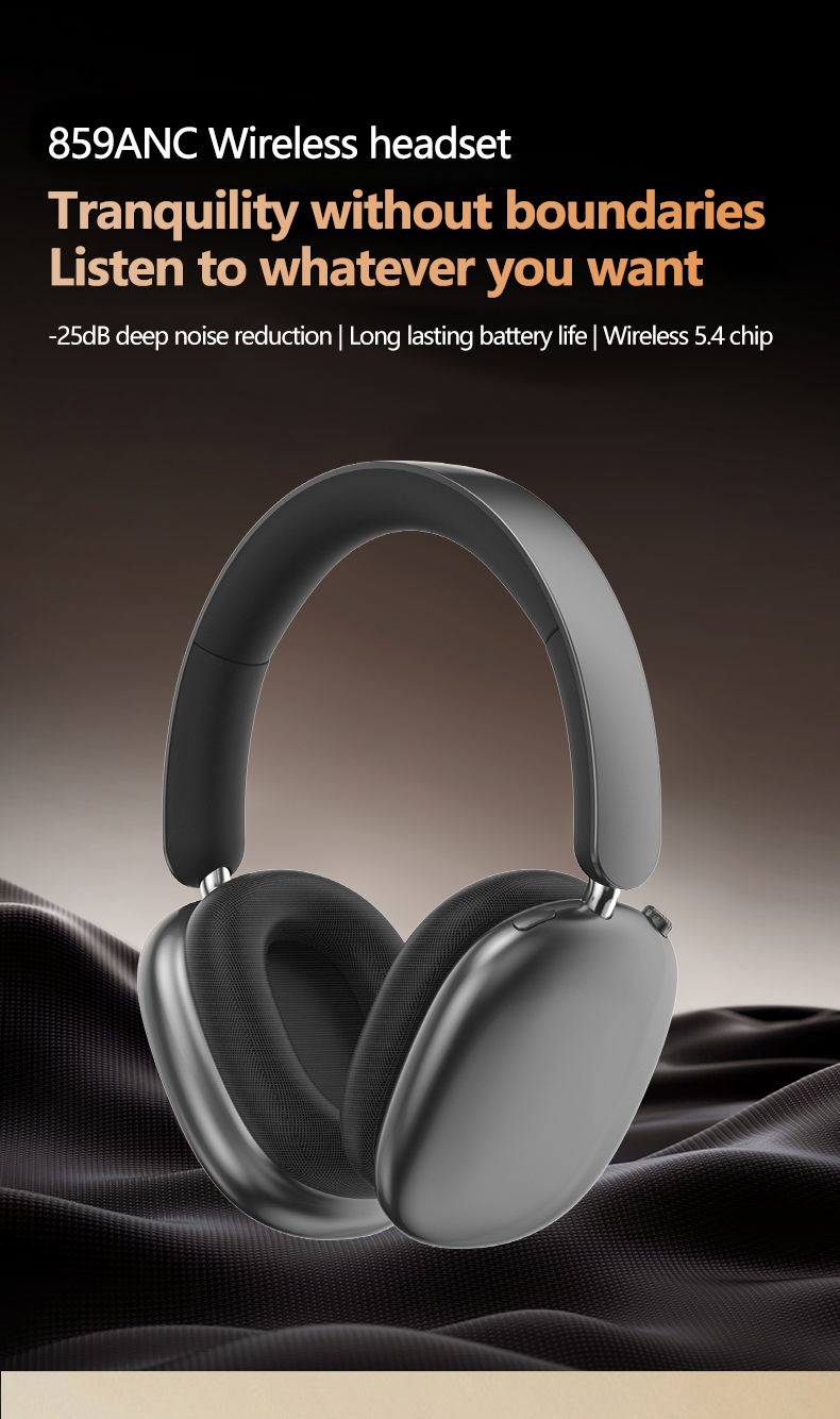 Wireless Over-Ear Noise-Canceling Bluetooth Headphones