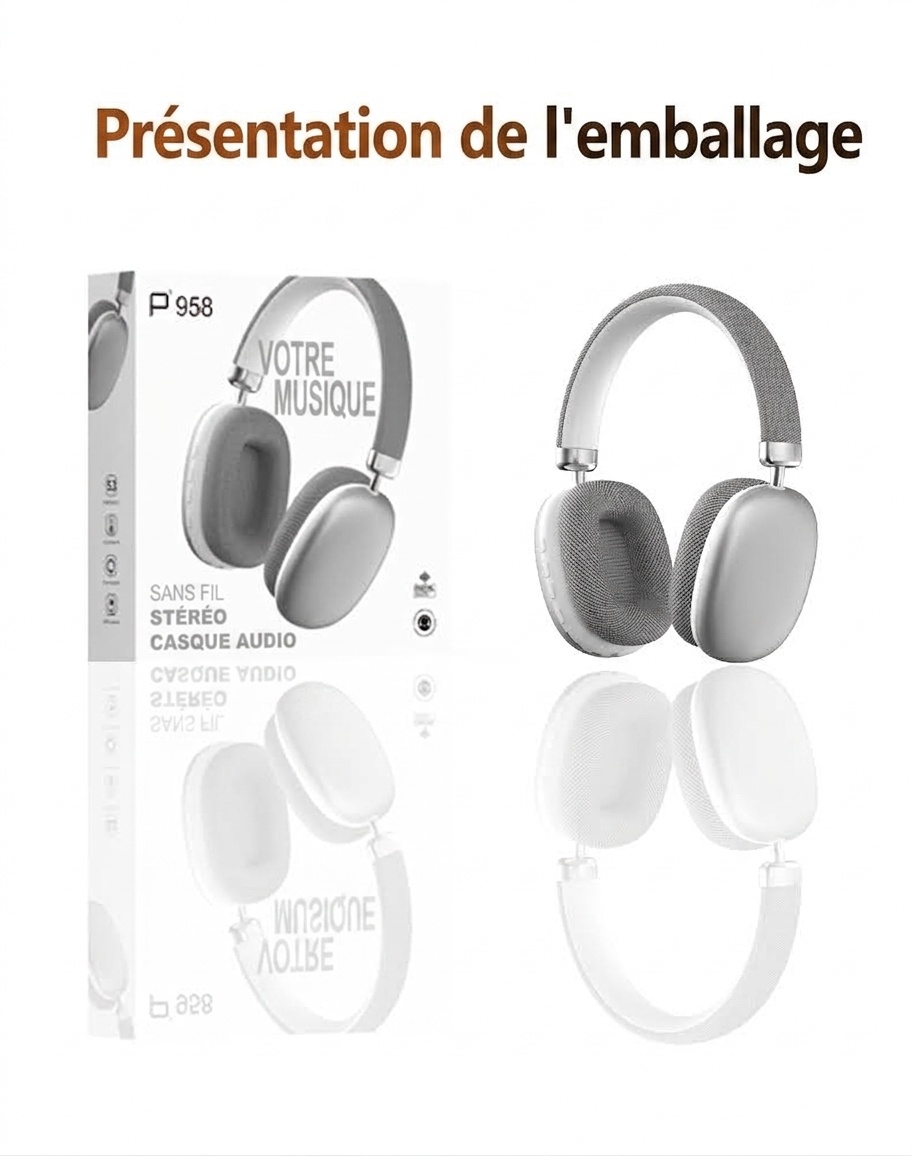 Wireless Over-Ear Headphones with Mesh Ear Cushions