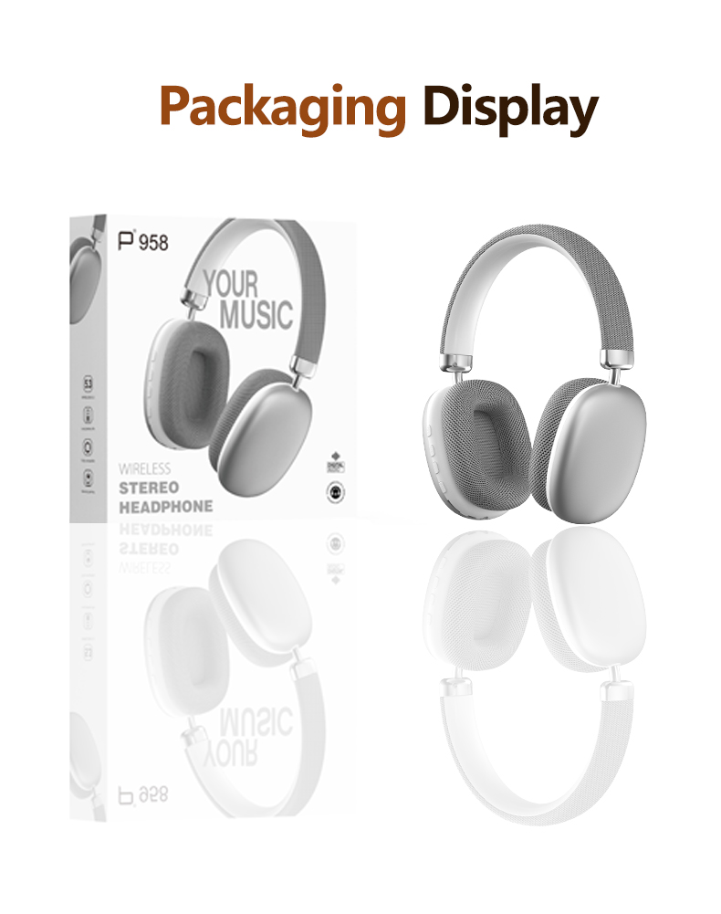 Wireless Over-Ear Headphones with Mesh Ear Cushions