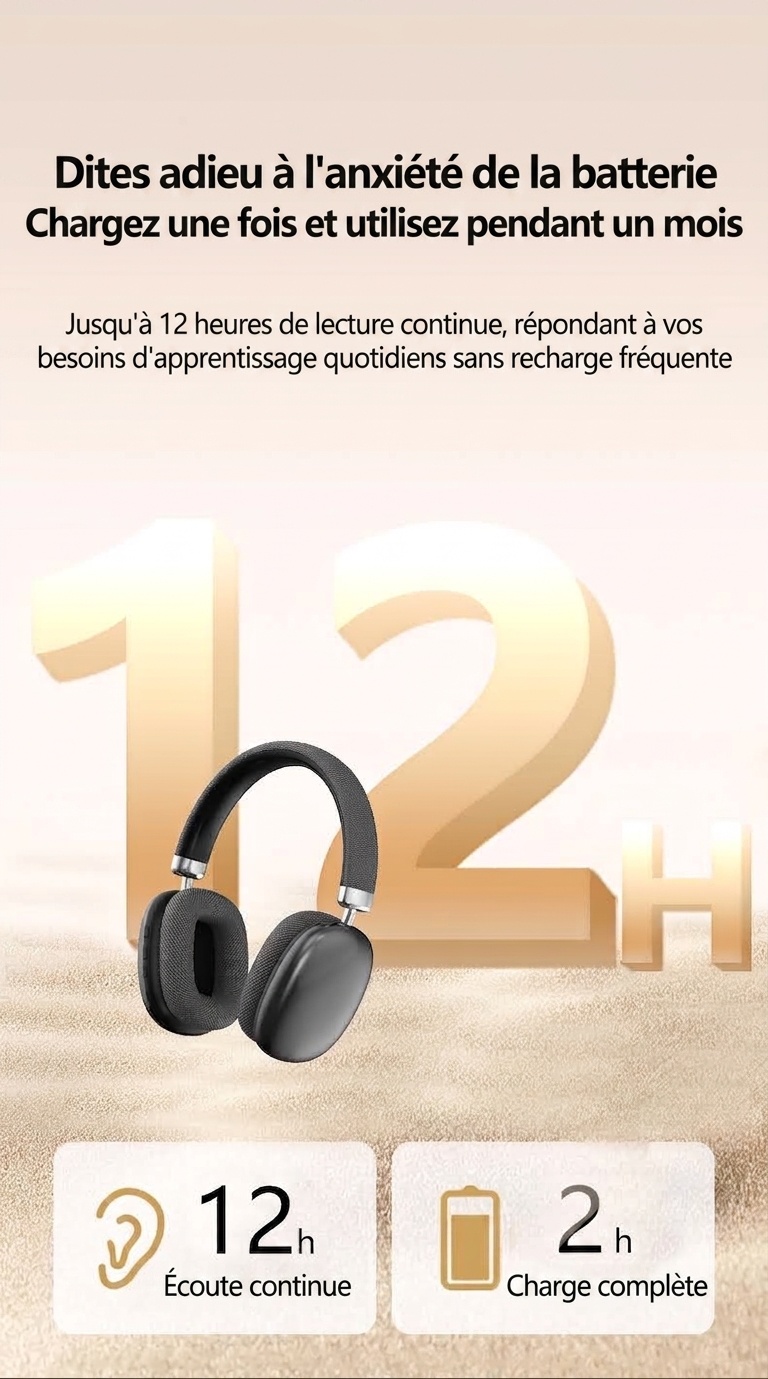 Wireless Over-Ear Headphones with Mesh Ear Cushions