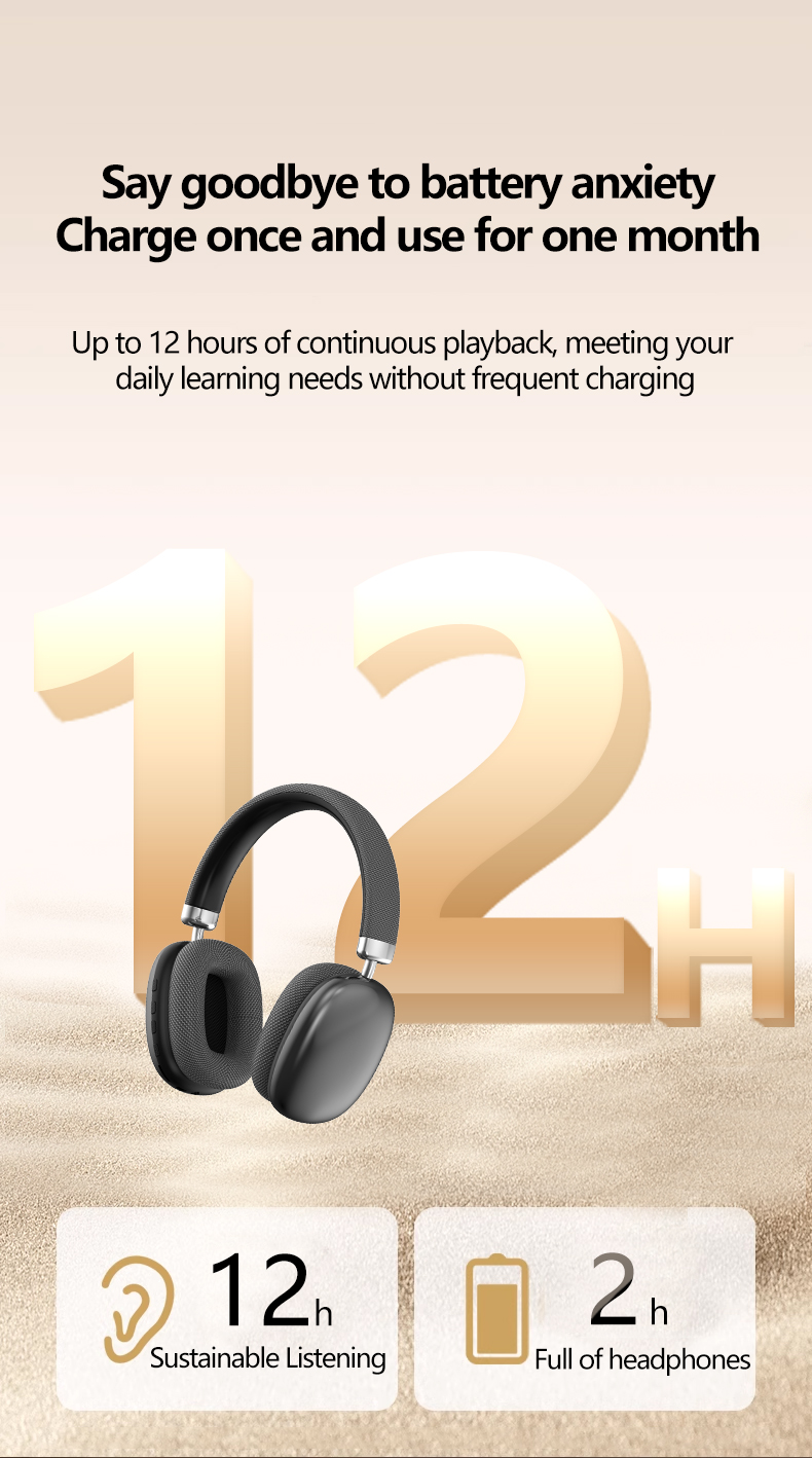 Wireless Over-Ear Headphones with Mesh Ear Cushions