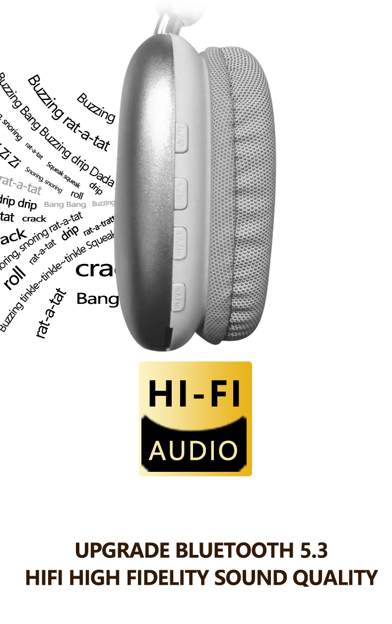Wireless Over-Ear Headphones with Mesh Ear Cushions