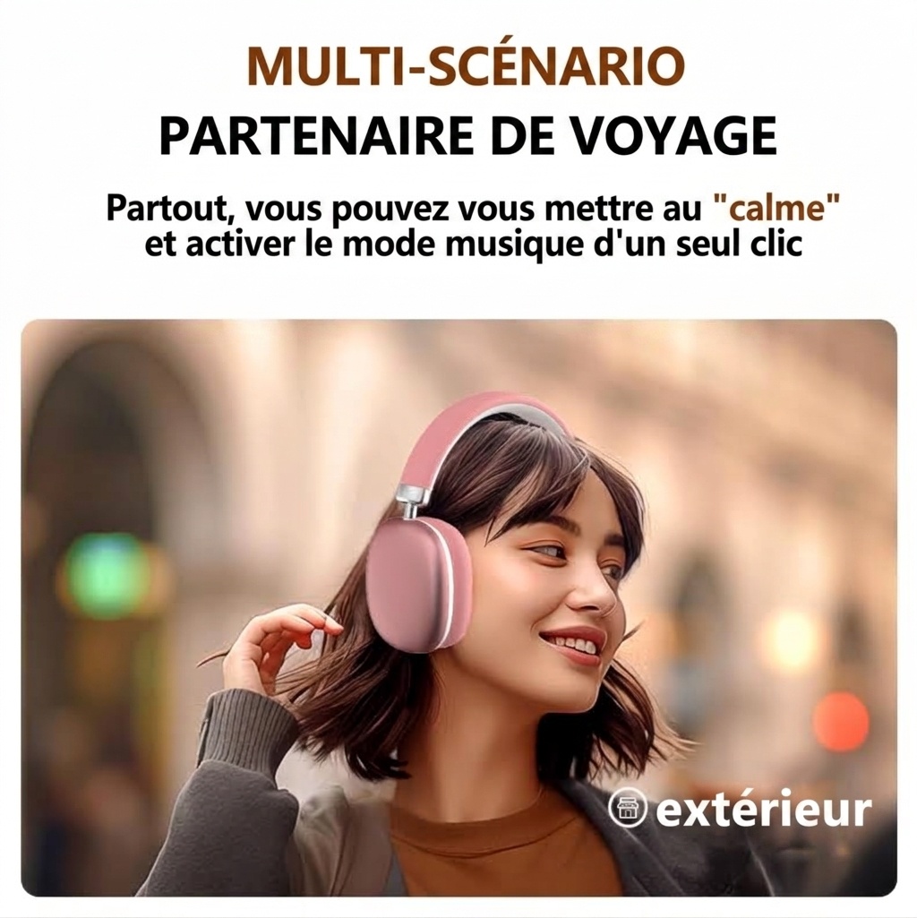 Wireless Over-Ear Headphones with Mesh Ear Cushions