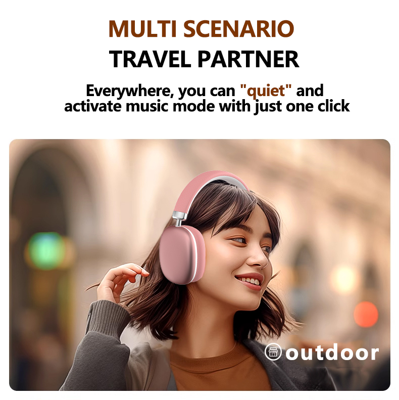 Wireless Over-Ear Headphones with Mesh Ear Cushions