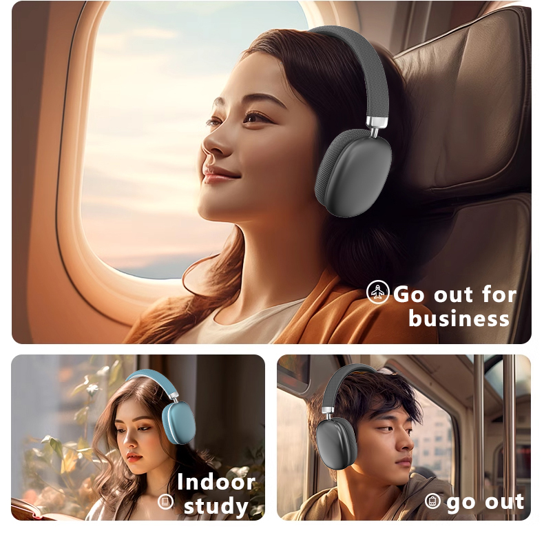 Wireless Over-Ear Headphones with Mesh Ear Cushions