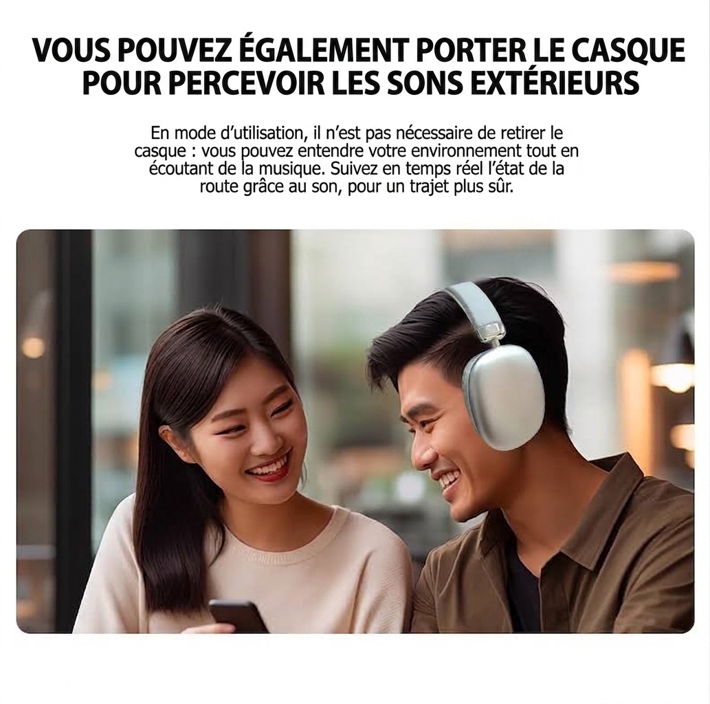 Wireless Over-Ear Headphones with Mesh Ear Cushions
