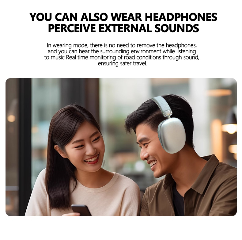 Wireless Over-Ear Headphones with Mesh Ear Cushions