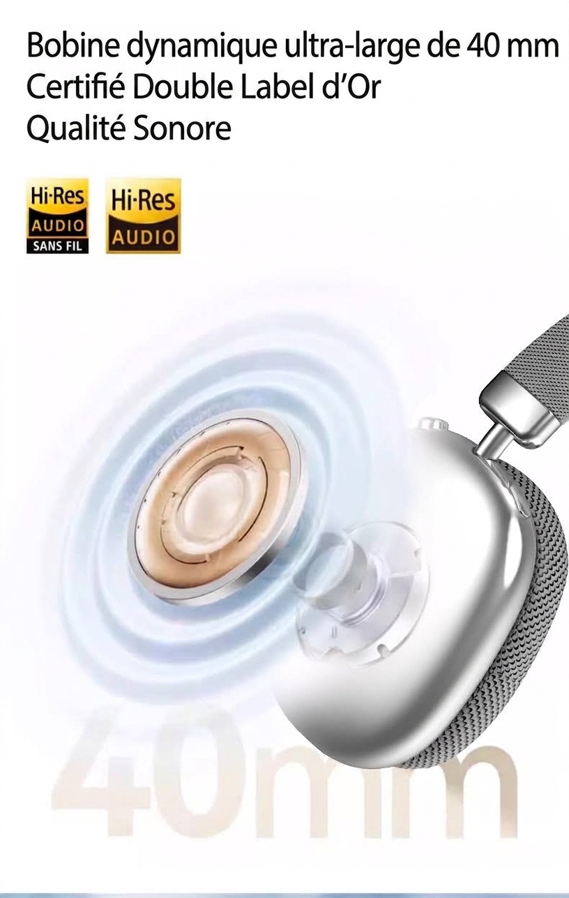 P959 Wireless Bluetooth Over-Ear Headphones