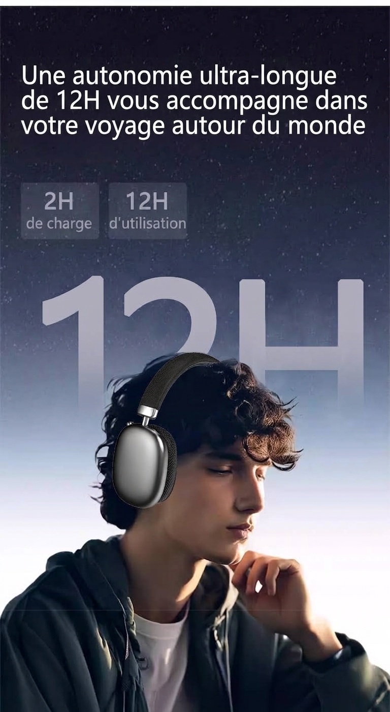 P959 Wireless Bluetooth Over-Ear Headphones