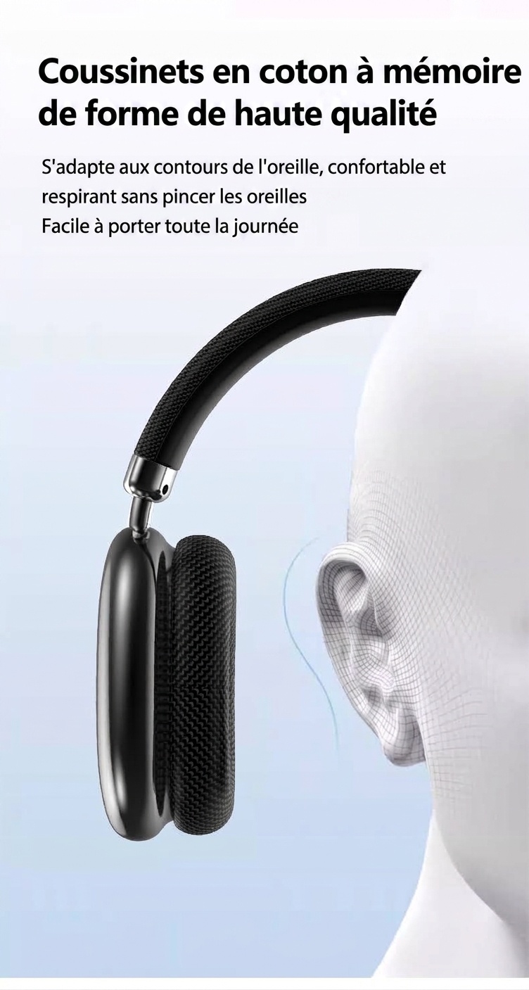 P959 Wireless Bluetooth Over-Ear Headphones