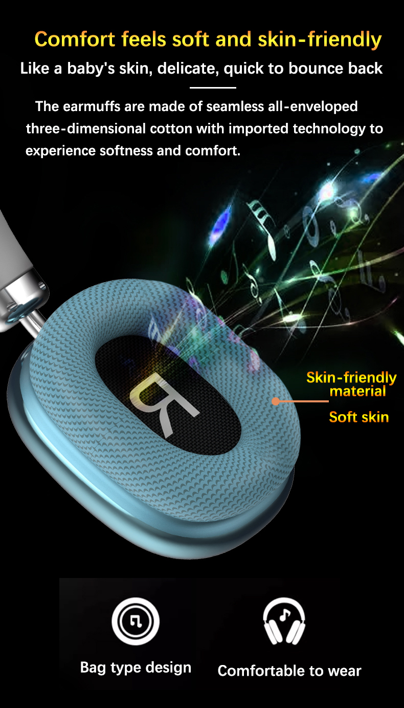 P959 Wireless Bluetooth Over-Ear Headphones