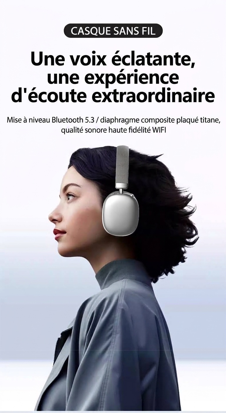 P959 Wireless Bluetooth Over-Ear Headphones
