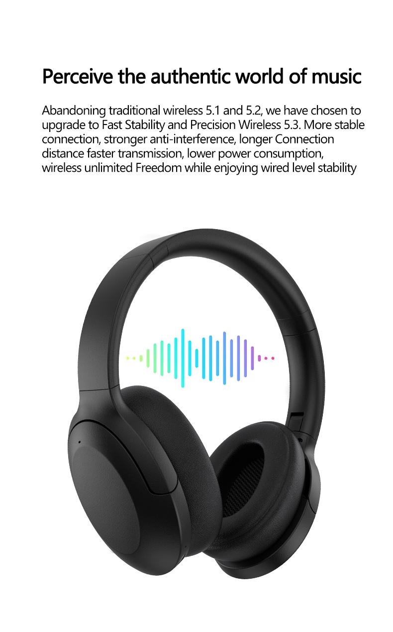 Wireless Over-Ear ANC Bluetooth 5.3 Headphones