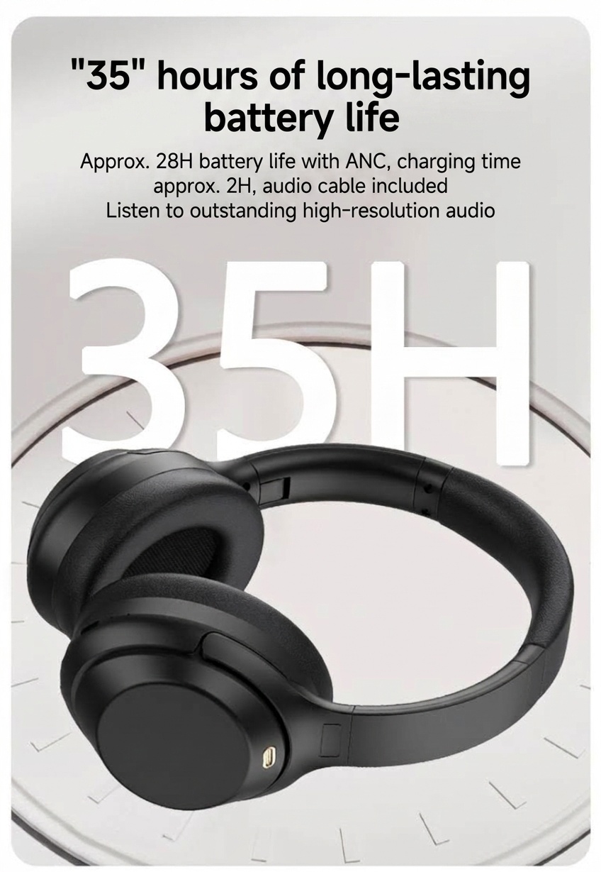 M4 Wireless Noise Reduction Over-Ear Bluetooth Headphones
