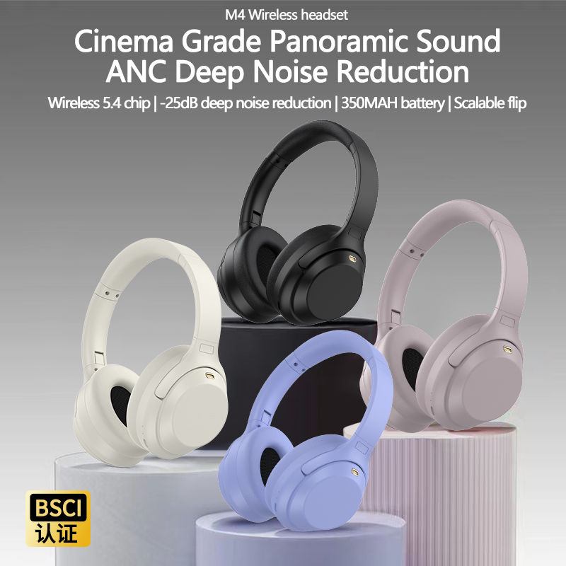 M4 Wireless Noise Reduction Over-Ear Bluetooth Headphones