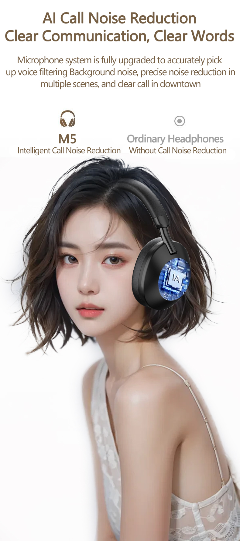 Wireless ANC Over-Ear Headphones with Bluetooth 5.4
