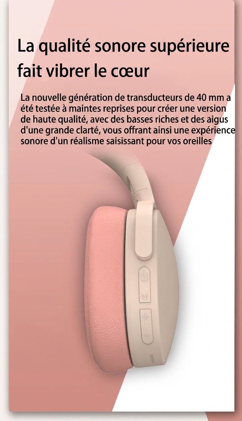 Wireless Bluetooth 5.3 Over-Ear Headphones