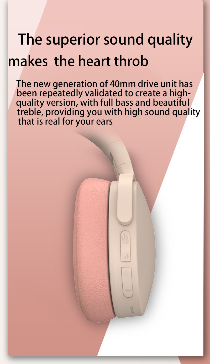 Wireless Bluetooth 5.3 Over-Ear Headphones