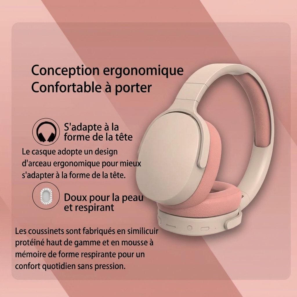 Wireless Bluetooth 5.3 Over-Ear Headphones